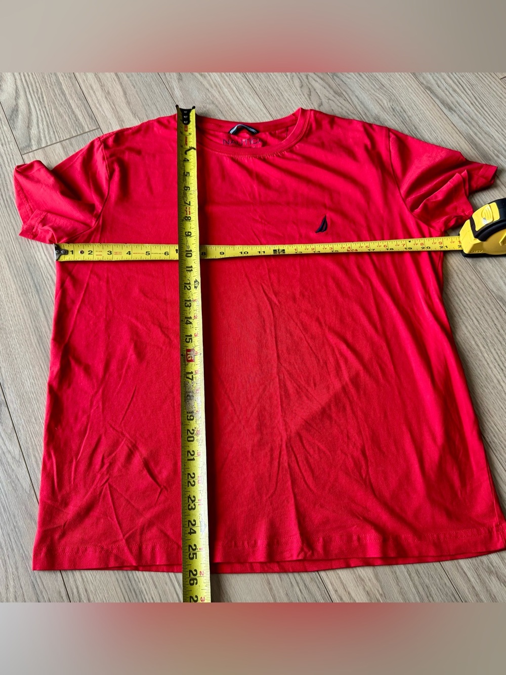Nautica Red Short Sleeve Crew Neck Tee